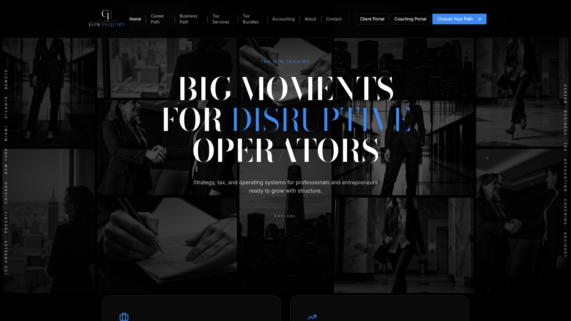 The GIN Inquiry live website preview